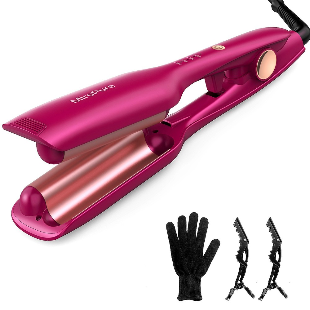 MiroPure Professional Hair Curler Hair Waver Curling Iron Styling Tool Red