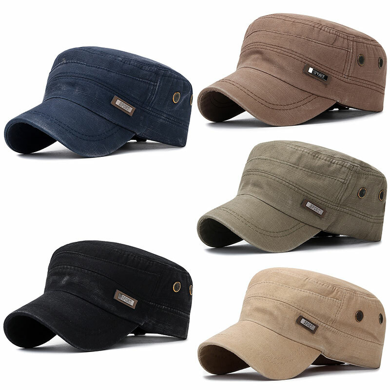 Summer Mens Vintage Army Hat Camo Military Cadet Combat Fishing Baseball Cap