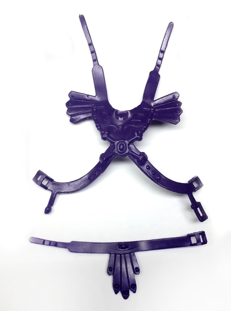 PRESALE Masters of the Universe MOTU Vintage Skeletor Armor Belt Set Purple Reproduction-image