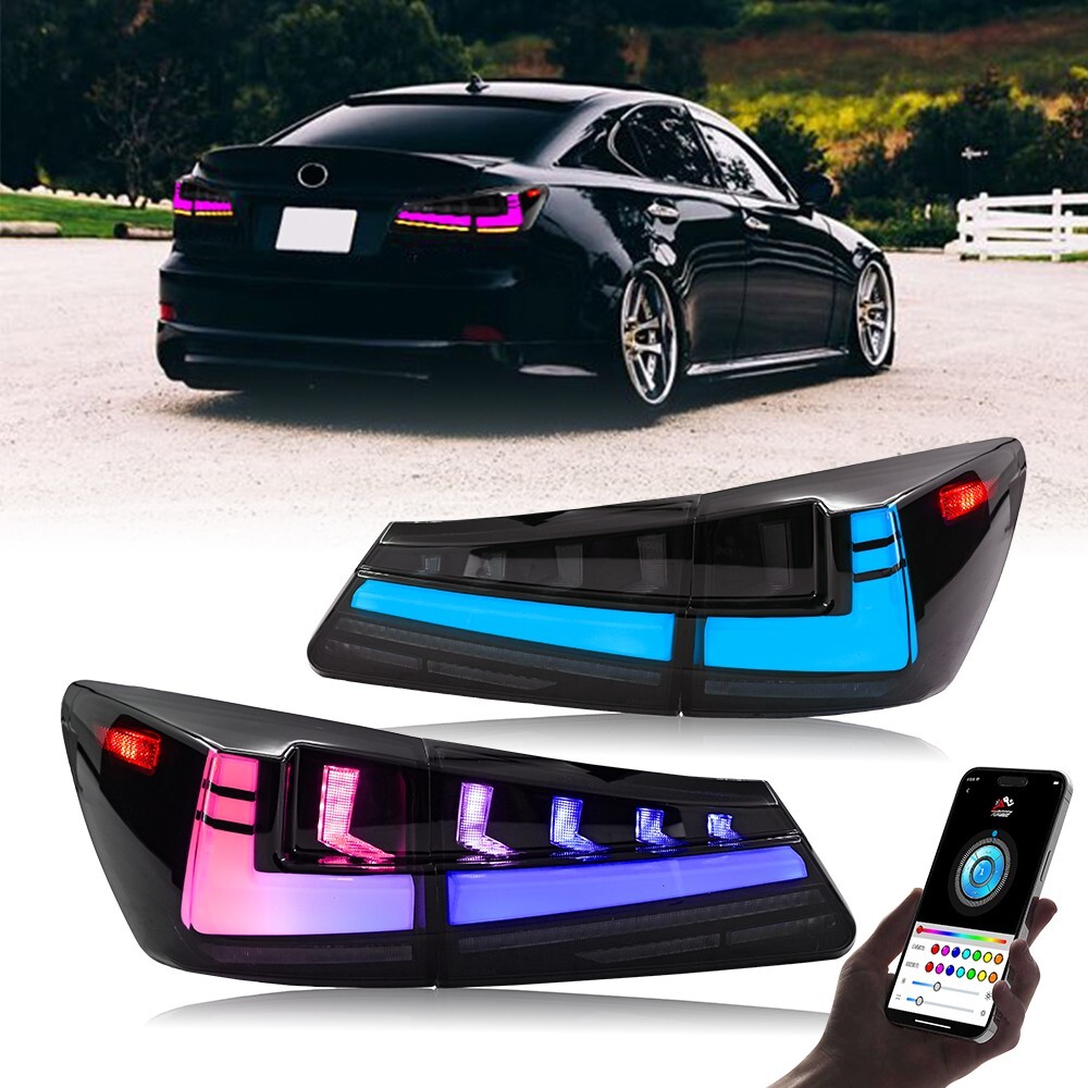 Lexus IS250 IS350 ISF 2006-2013 RGB LED Tail Lights with Animation