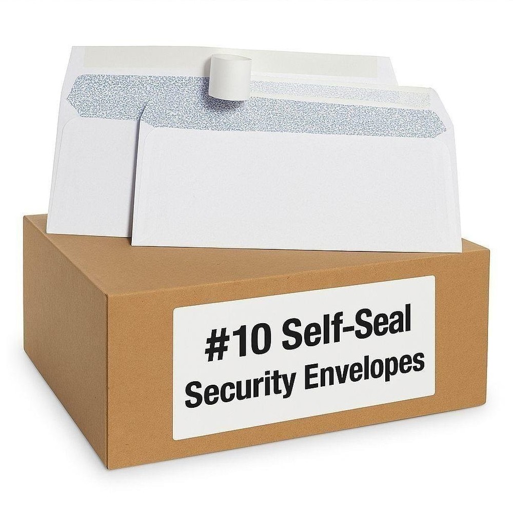 200 - Pack #10 Security Envelopes Self Seal Envelopes 4-1/8