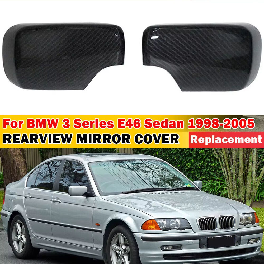 For BMW 3 Series E46 E39 Replacement Rearview Side Mirror Cover Wing Cap Trim