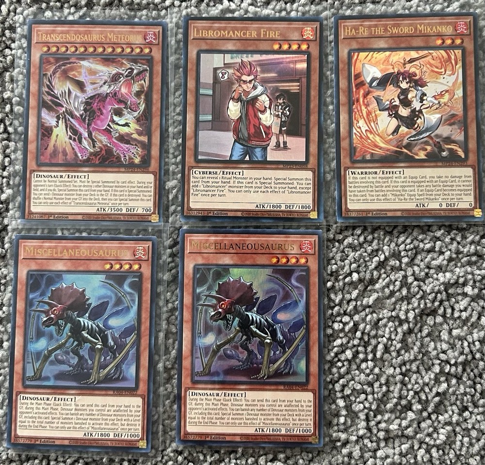 YuGiOh Ultra Rare Lot of 5 Fire Monster Cards