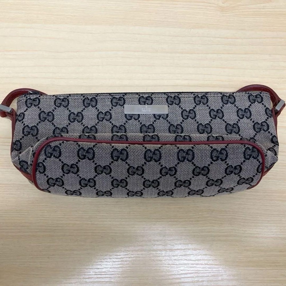 GUCCI GG Monogram Leather Handbag with Chain Strap