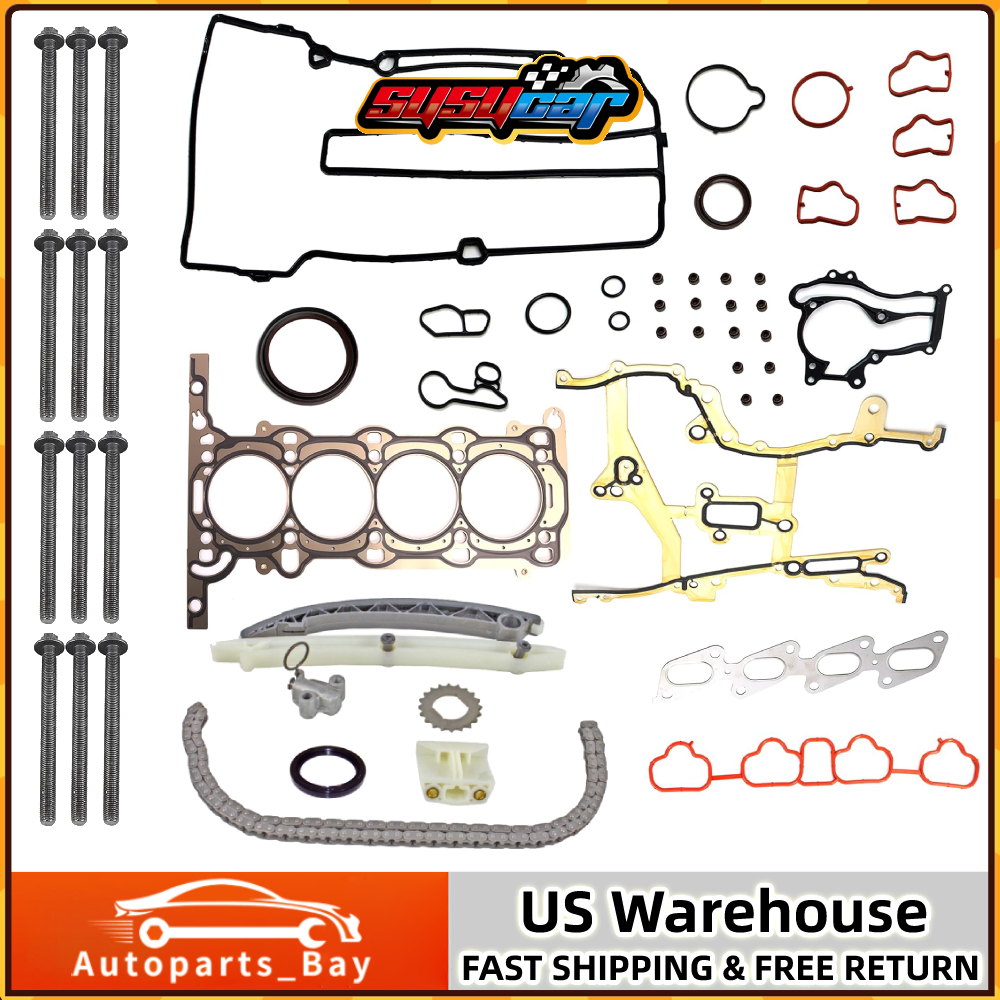 Timing Chain Kit with Head Gaskets & Bolts for 11-16 Chevy Buick 1.4L Turbo