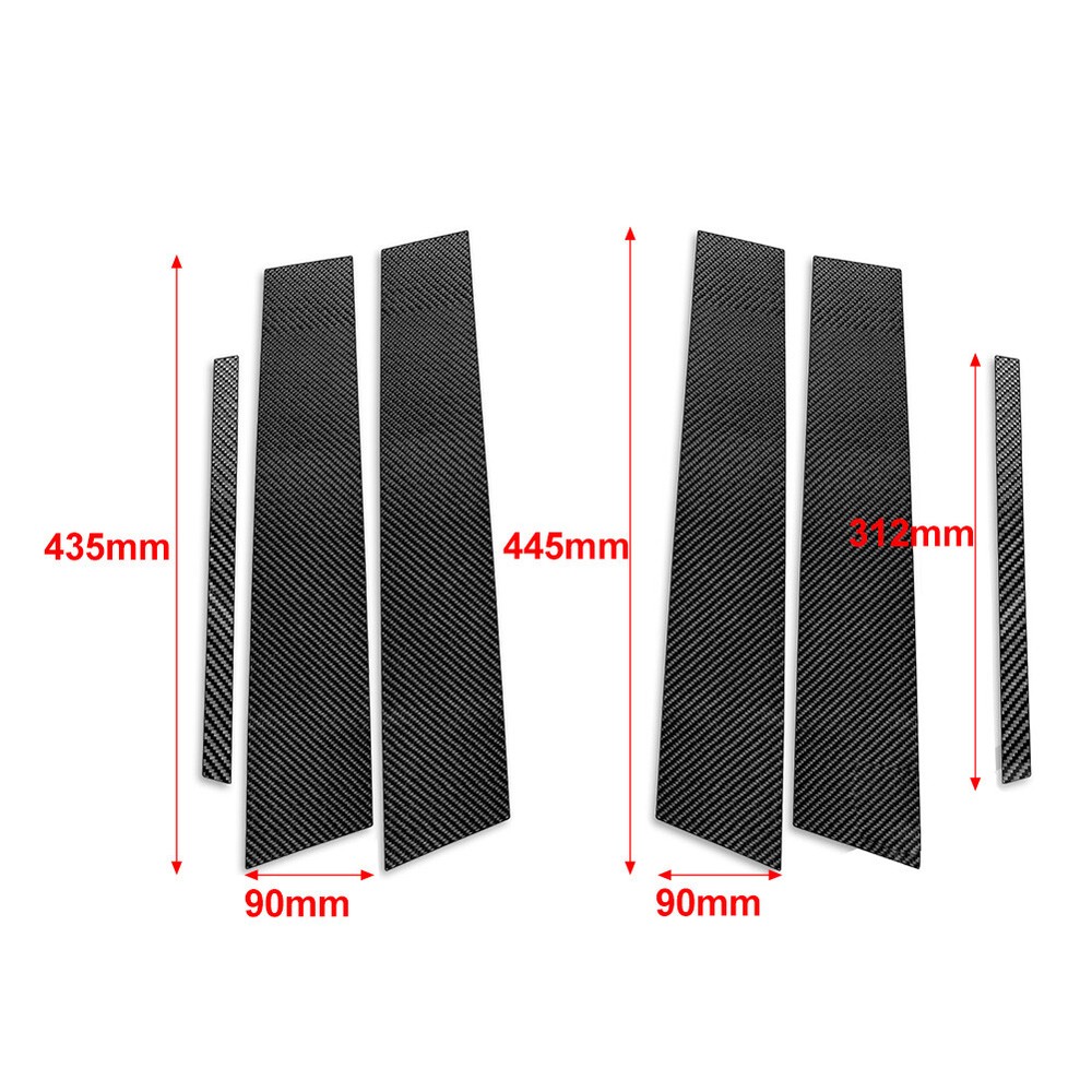 Alfa Romeo Giulia 2017-2021 B Pillar Post Panel Window Cover Trim Set 6pcs
