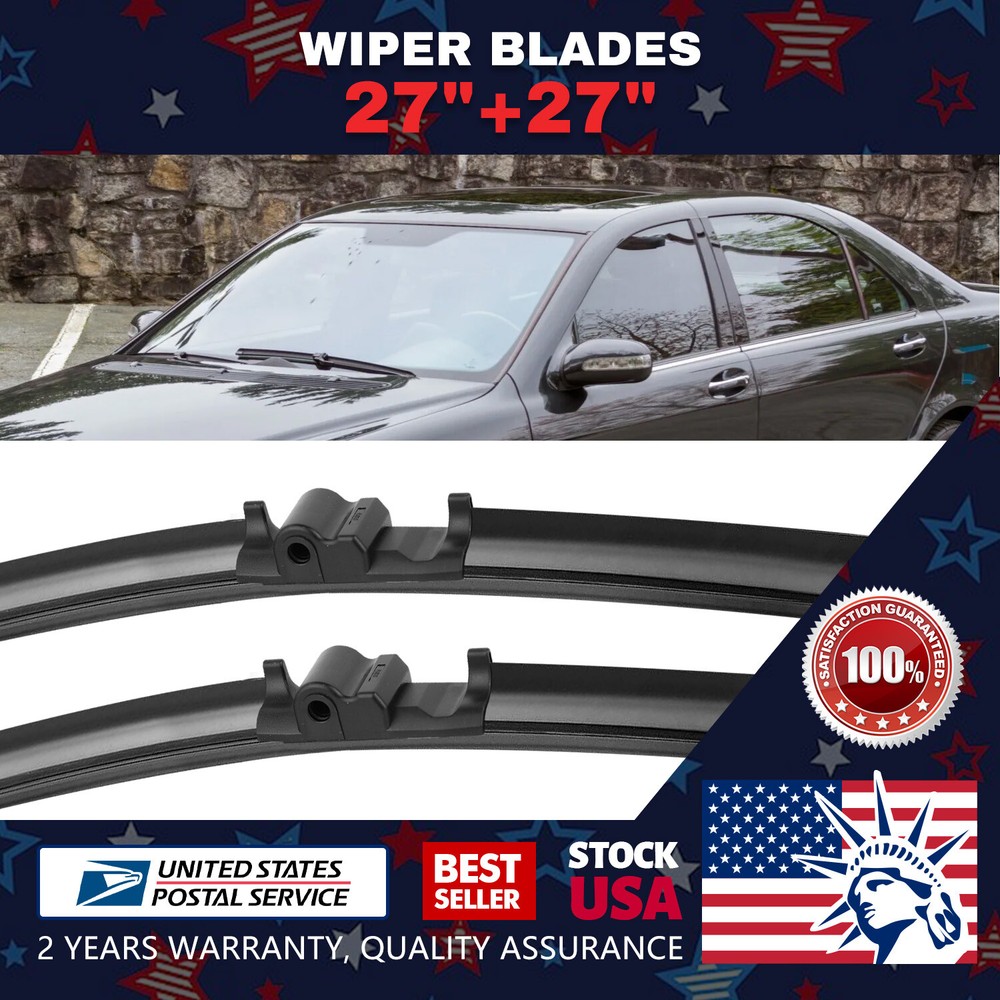 Waterproof/Durable 27''+27'' Side lock Windshield Wiper Blades All Season Set