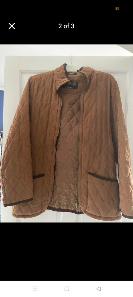 Women's Suede Barbour Jacket Size 14