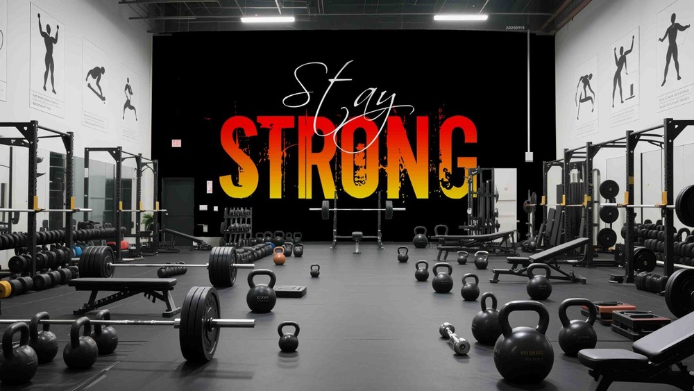 3D Gym Fitness Theme Illustration Wall Murals Wallpaper Murals Wall Sticker