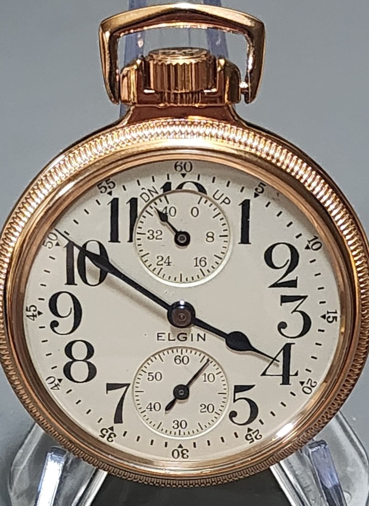 1912 ELGIN BW RAYMOND391 MODEL15, 21J, 16s,WIND INDICATOR,RAILROAD 14KRGP, VIDE0