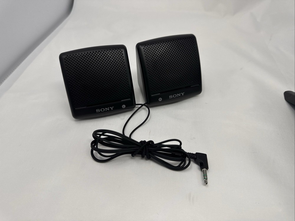 Sony Walkman SRS-7 Vintage Mini Speaker with Headphone Jack Tested and Working