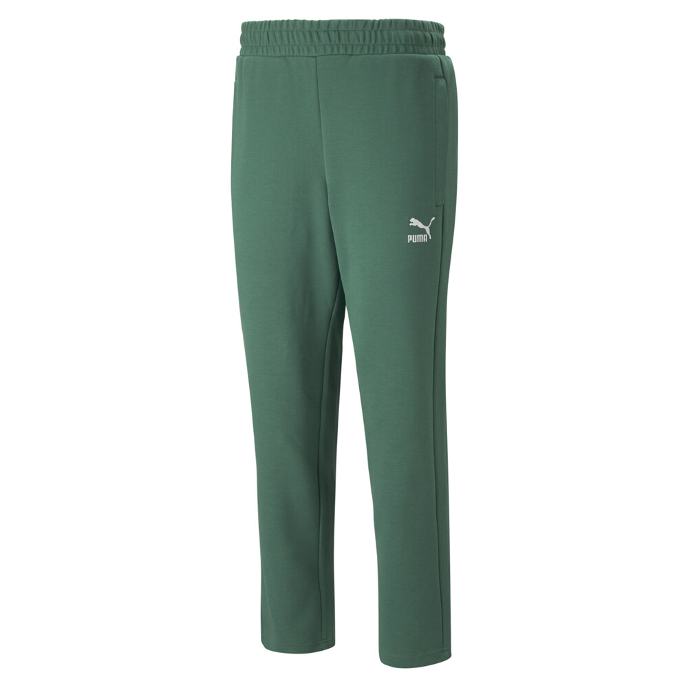 Puma T7 Track Pants Mens Green Casual Athletic Bottoms 53819937