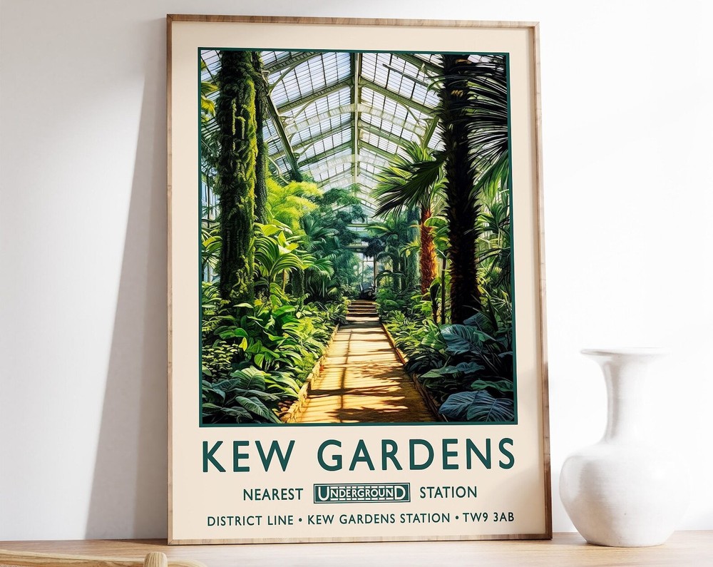 Kew Gardens Print London Poster Botanical Gardens Print William Morris Poster