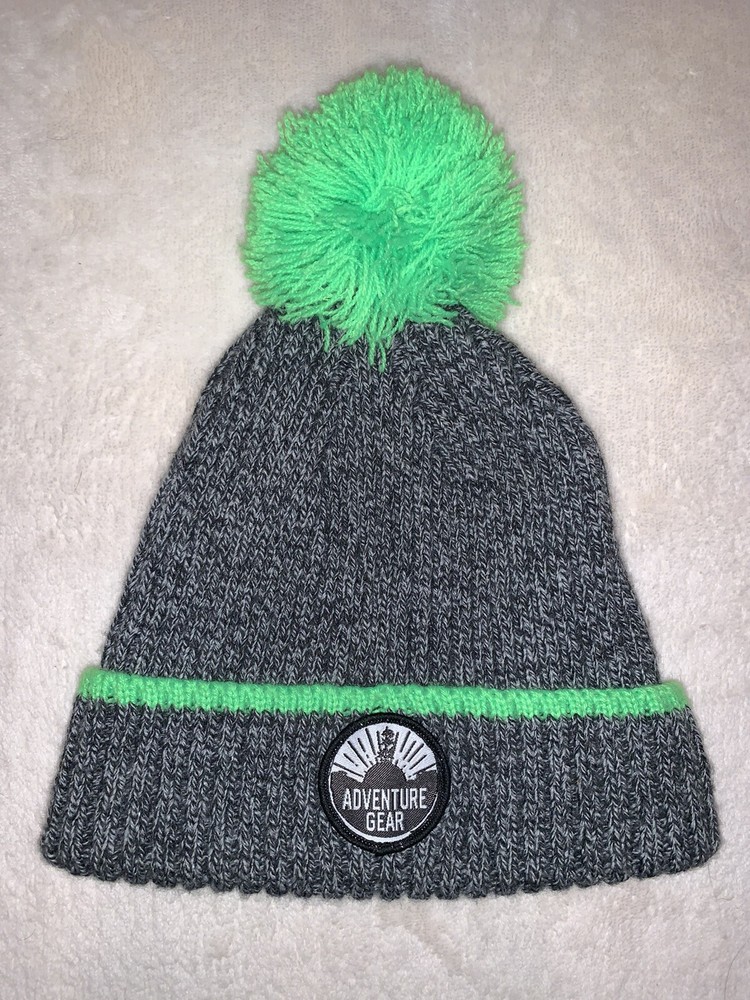 Adventure Gear Toboggan Beanie Winter Hat Grey Knit 12-24 Months NWOT