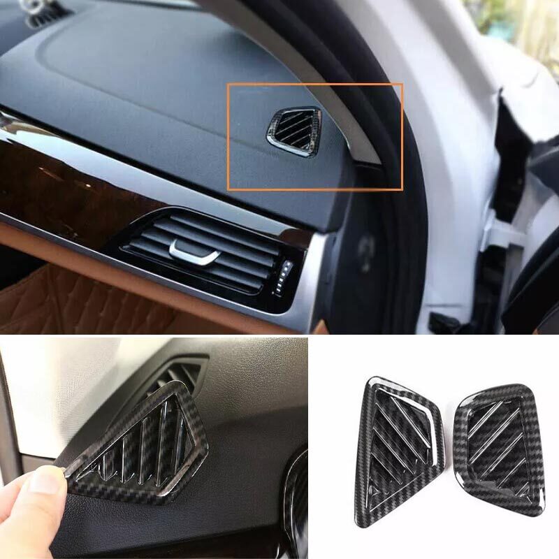 Carbon Fiber Dashboard Side Outlet Vent 2018-22 Cover Trim For BMW 5 Series G30