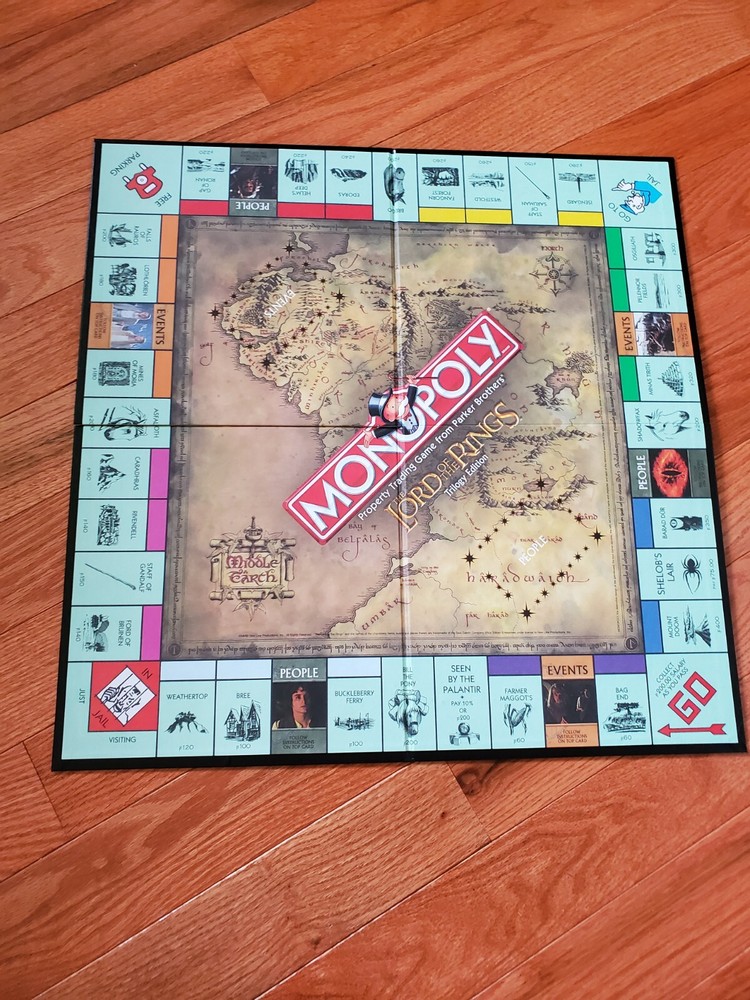 Monopoly 2003 Lord Of The Rings Trilogy Edition Replacement Game Board Only