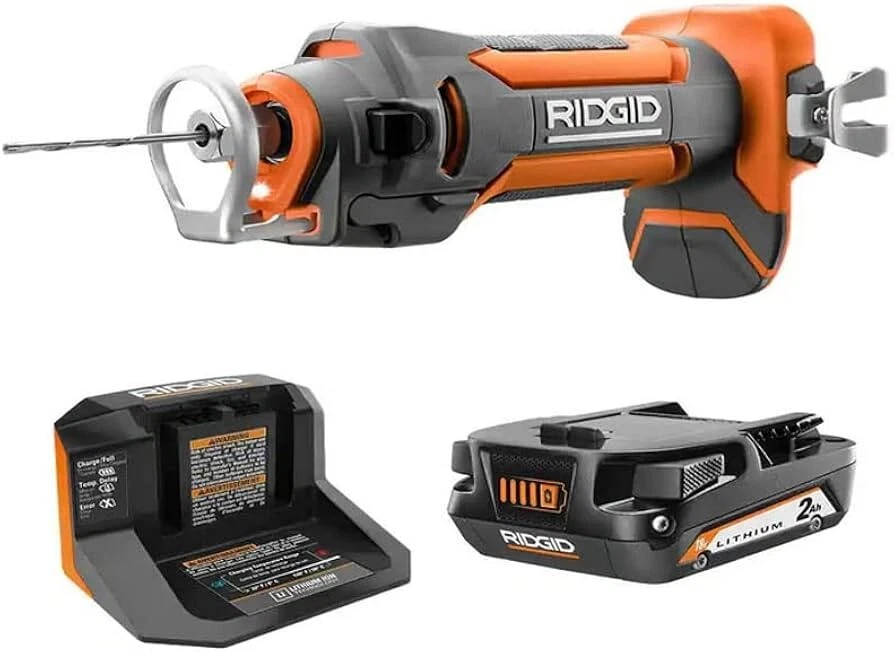 RIDGID 18V Drywall Cut-Out Tool Kit with 2.0 Ah Battery and Charger