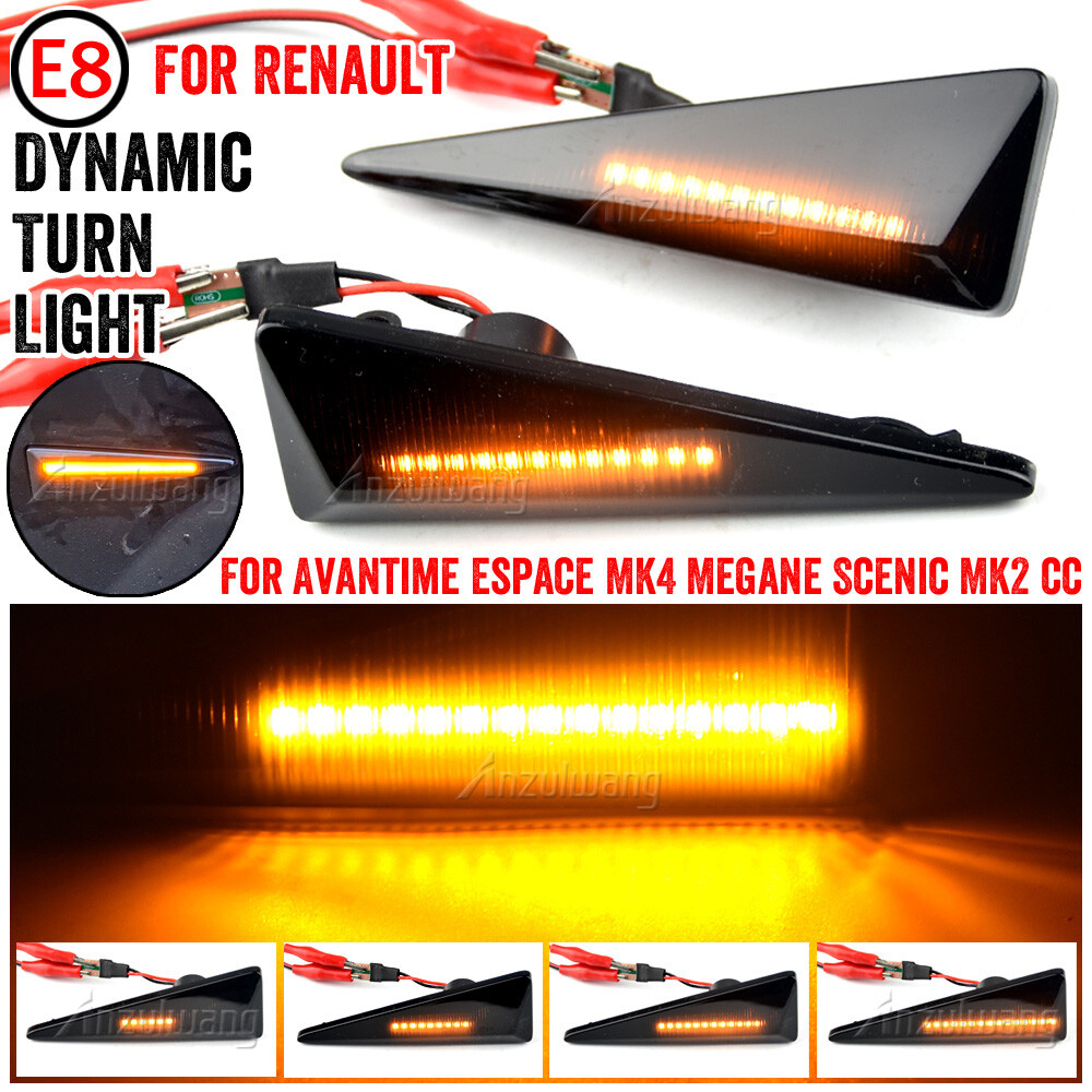 Black LED Turn Signal Side Marker Light For Renault Wind 2010-2013 LN2