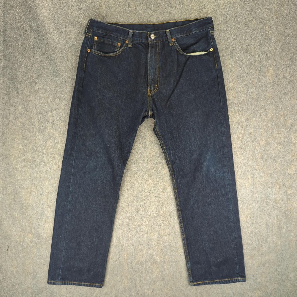 Levi's 505 Jeans Mens 38x30 Blue Denim Straight Leg Zip Fly Classic Regular Fit