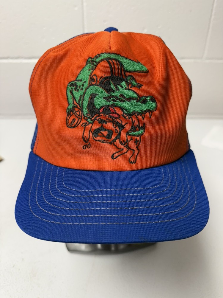 Vintage Rare Florida Gators Eating Georgia Bulldog Snapback Trucker Hat NCAA College Football Fan Gear