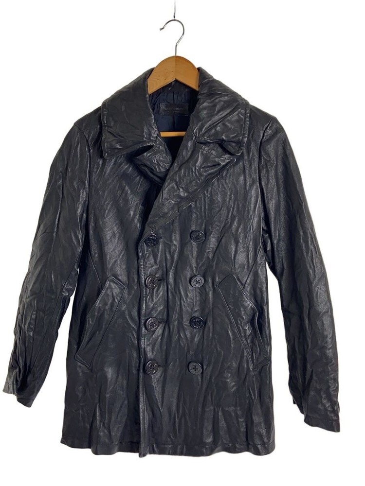 Pea Coat/M/Leather/Blk 7723