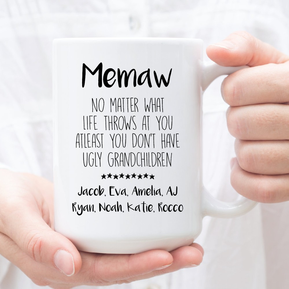 Personalized Gift For Memaw Funny Memaw Mug Christmas Birthday Cup For Memaw