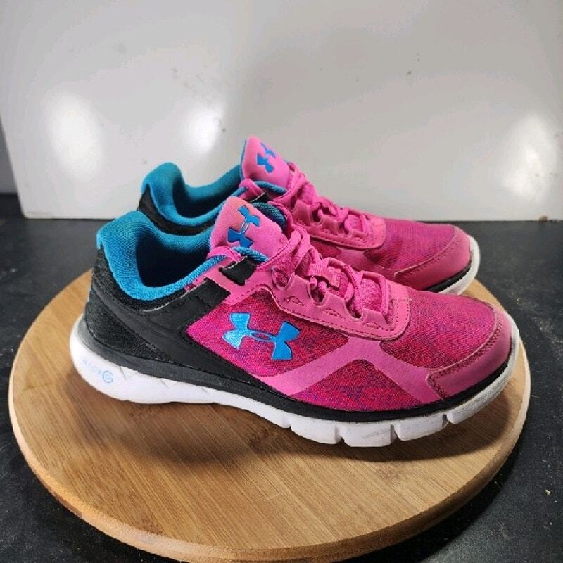 Under Armour Micro G Velocity Low Womens Size 7 Pink Black Running Shoes