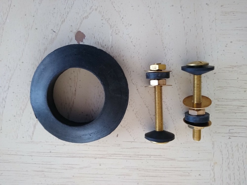 Two Piece Toilet 2.25-inch Brass Bolts and nuts, 2