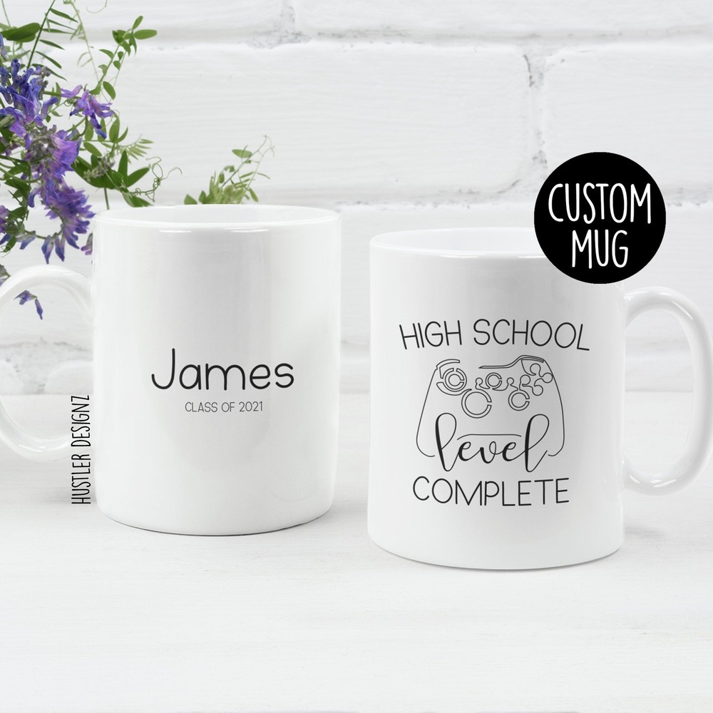Personalized Graduation Mug Gift High School Level Complete High School