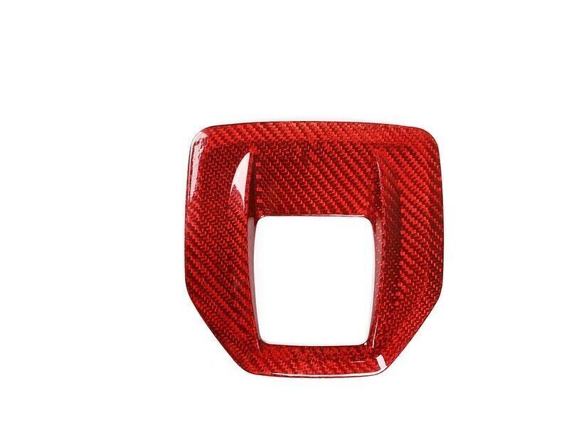 Real Red Carbon Fiber Gear Shift Cover Fit for Alfa Romeo Giulia Stelvio 17-20