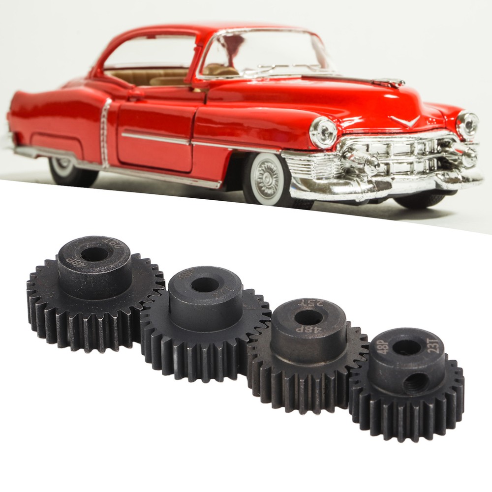 4Pcs RC Motor Pinion Gear 48P 23T 25T 27T 29T Rustproof Metal 48P Pinion Ge GD