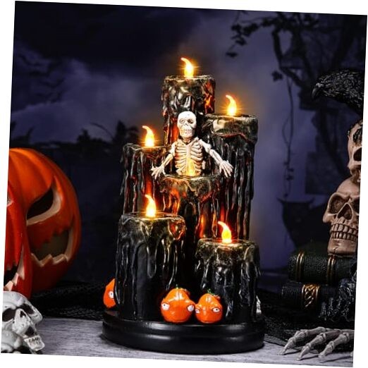 Flameless LED Candelabra for Halloween Haunted House Decor