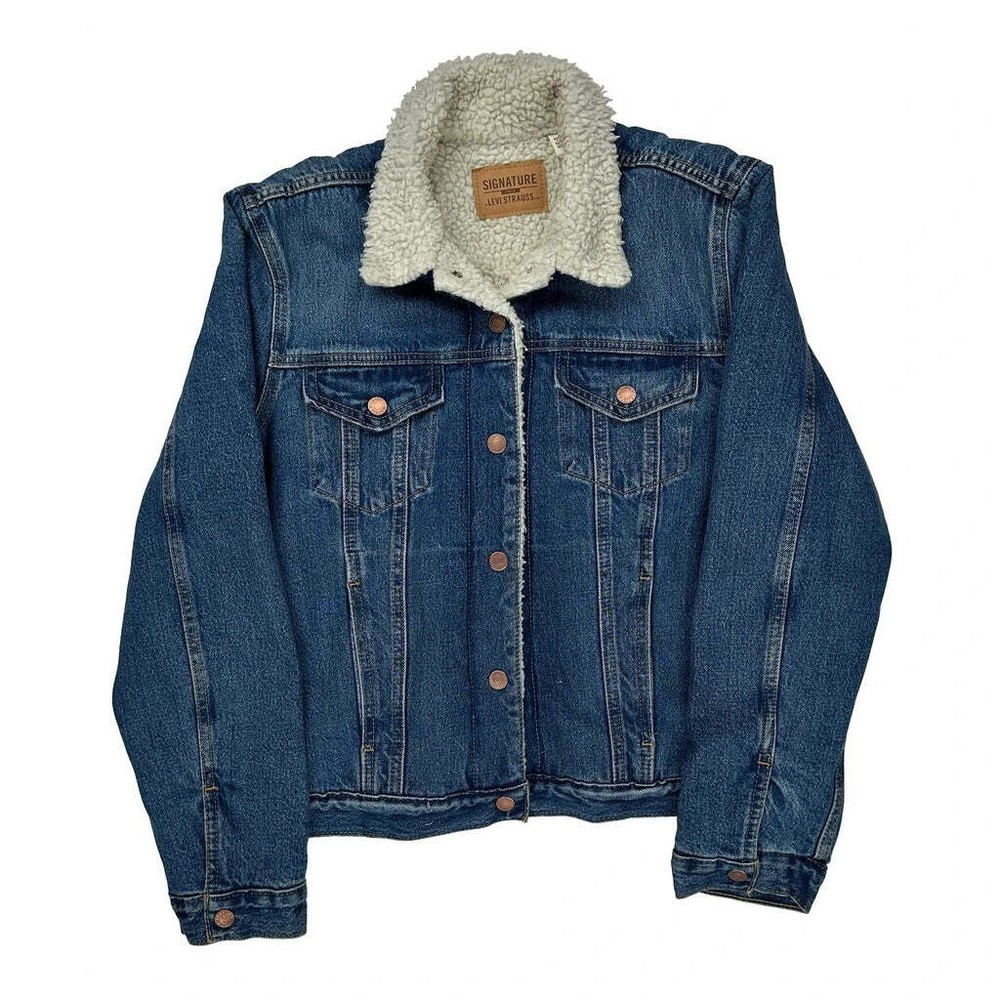 Levis Sherpa Lined Denim Jacket - XL Blue Denim