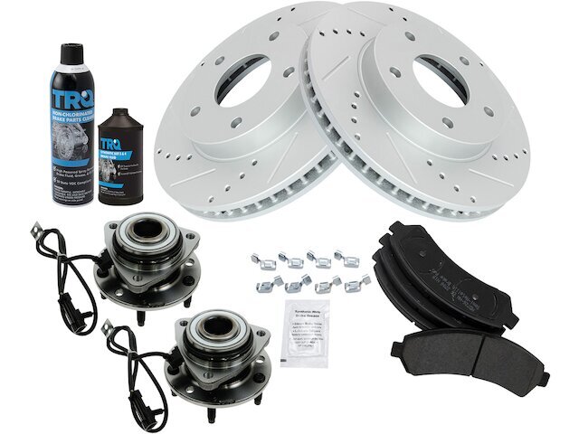 1998-2000 Hombre 4WD Front Brake Pad Rotor & Wheel Hub Kit 75PXDJ