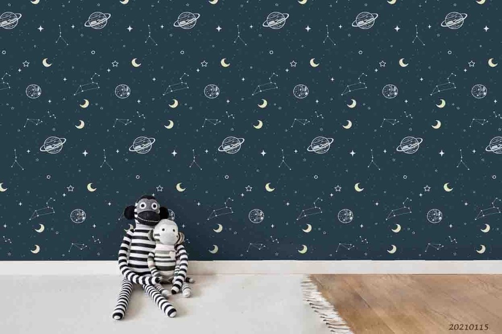 3D Space Planet Constellation Pattern Wall Murals Wallpaper Murals Wall Sticker