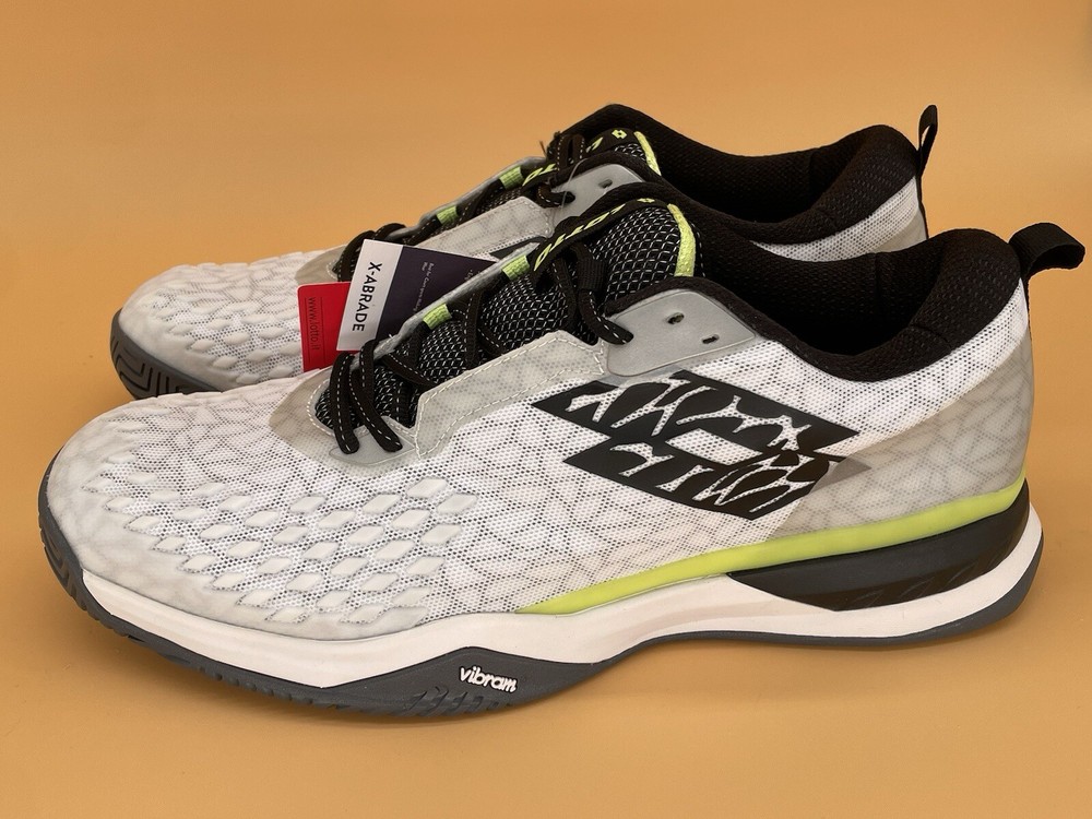 Size 13 Lotto Raptor Hyperpulse 100 Speed Men Tennis Shoes Black / Sharp Green