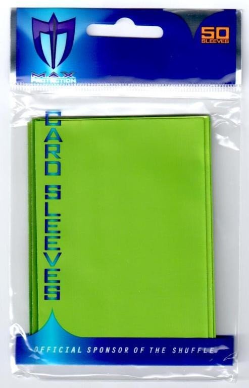 Solid Sleeves (50ct) - Lime Green Max Protection GAMING SUPPLY BRAND NEW