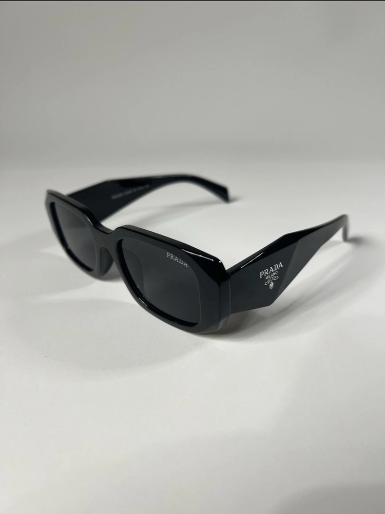 Prada PR17WS Black Women Sunglasses 49mm with Dark Grey Lens