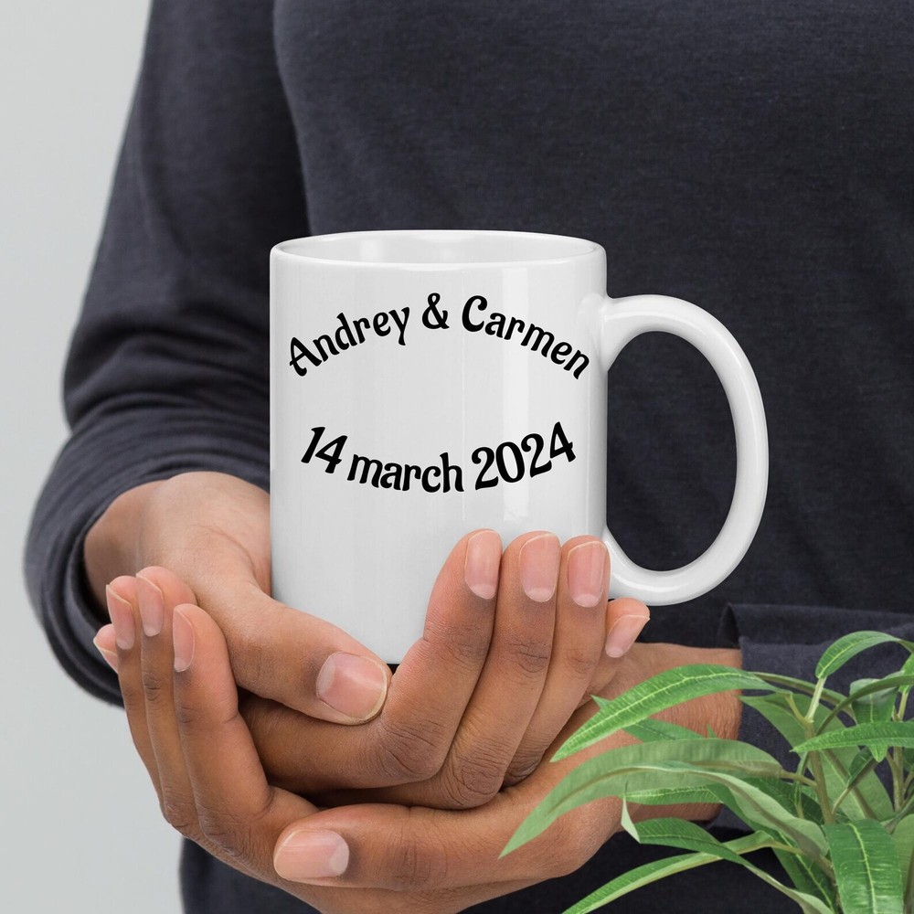 Personalized Coffee & Tea Mug - Valentine's Day or Wedding Gift