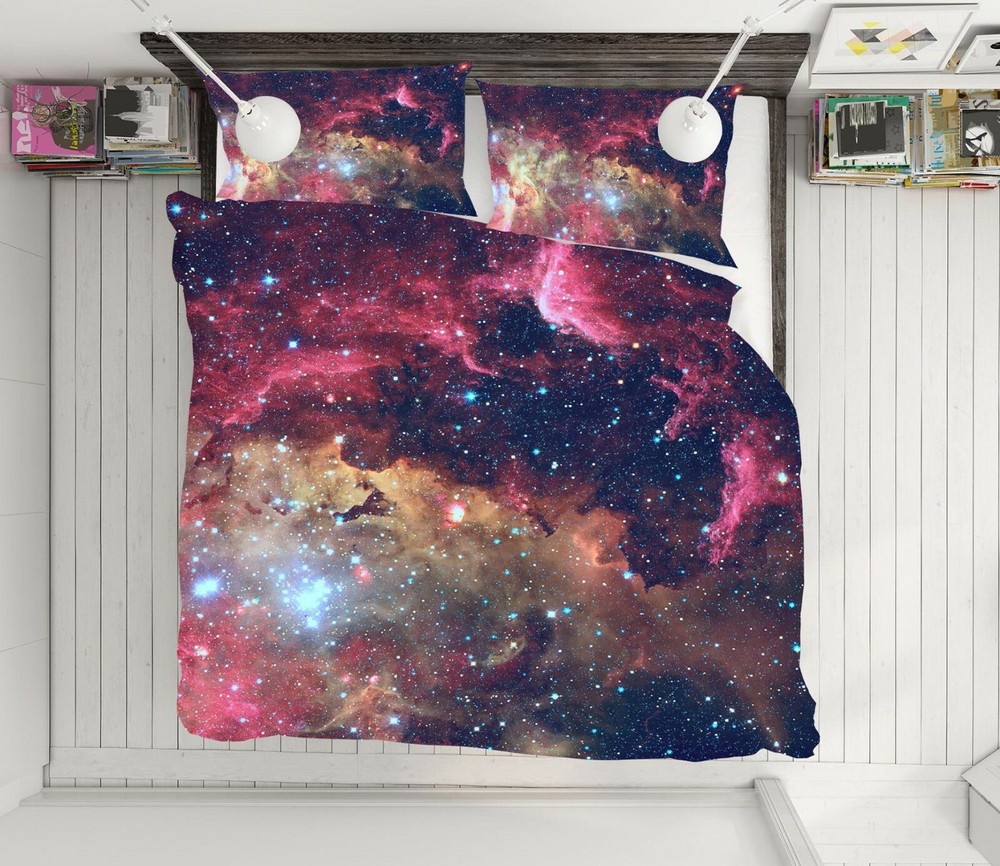 3D Cloud Stars ZHUA863 Bed Pillowcases Quilt Duvet Cover Set Queen King Amy