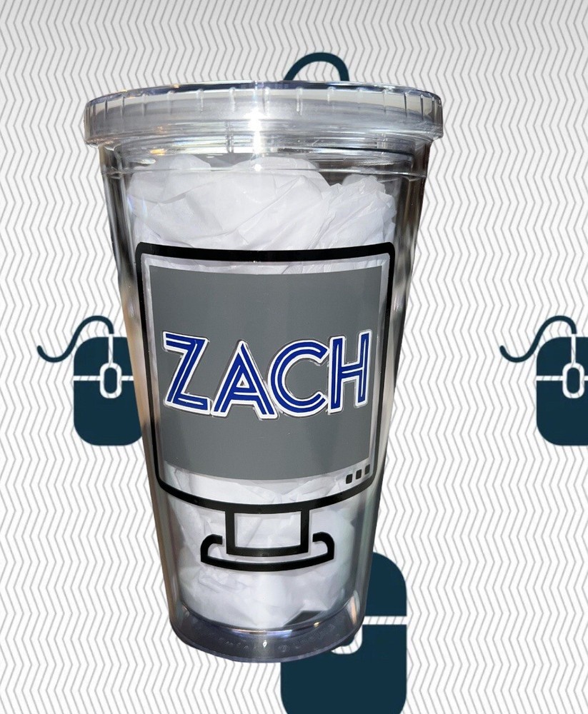 Personalized 16oz Acrylic Tumbler With Computer Design