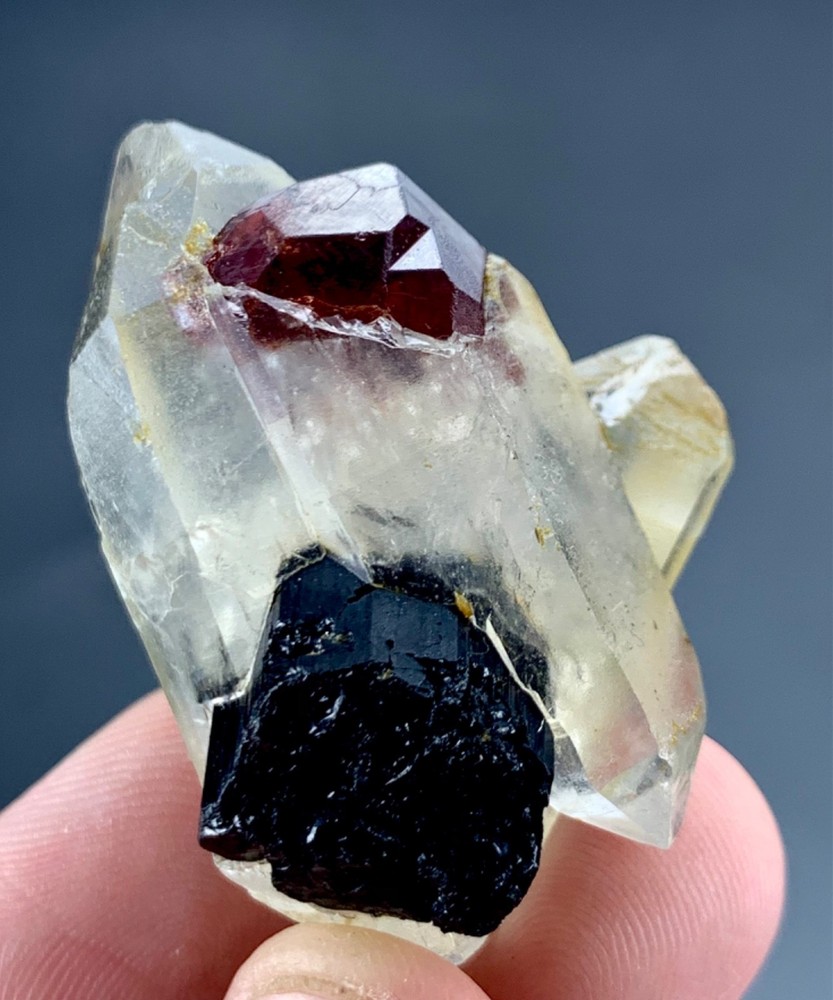 154 Carat Garnet with Quartz tourmaline crystal specimen from Pakistan