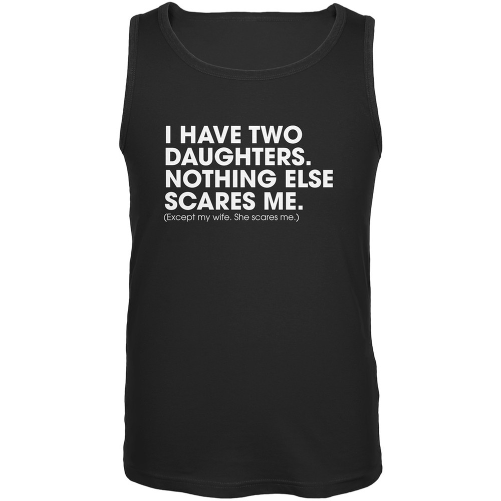 Father's Day Nothing Scares Me Black Adult Tank Top