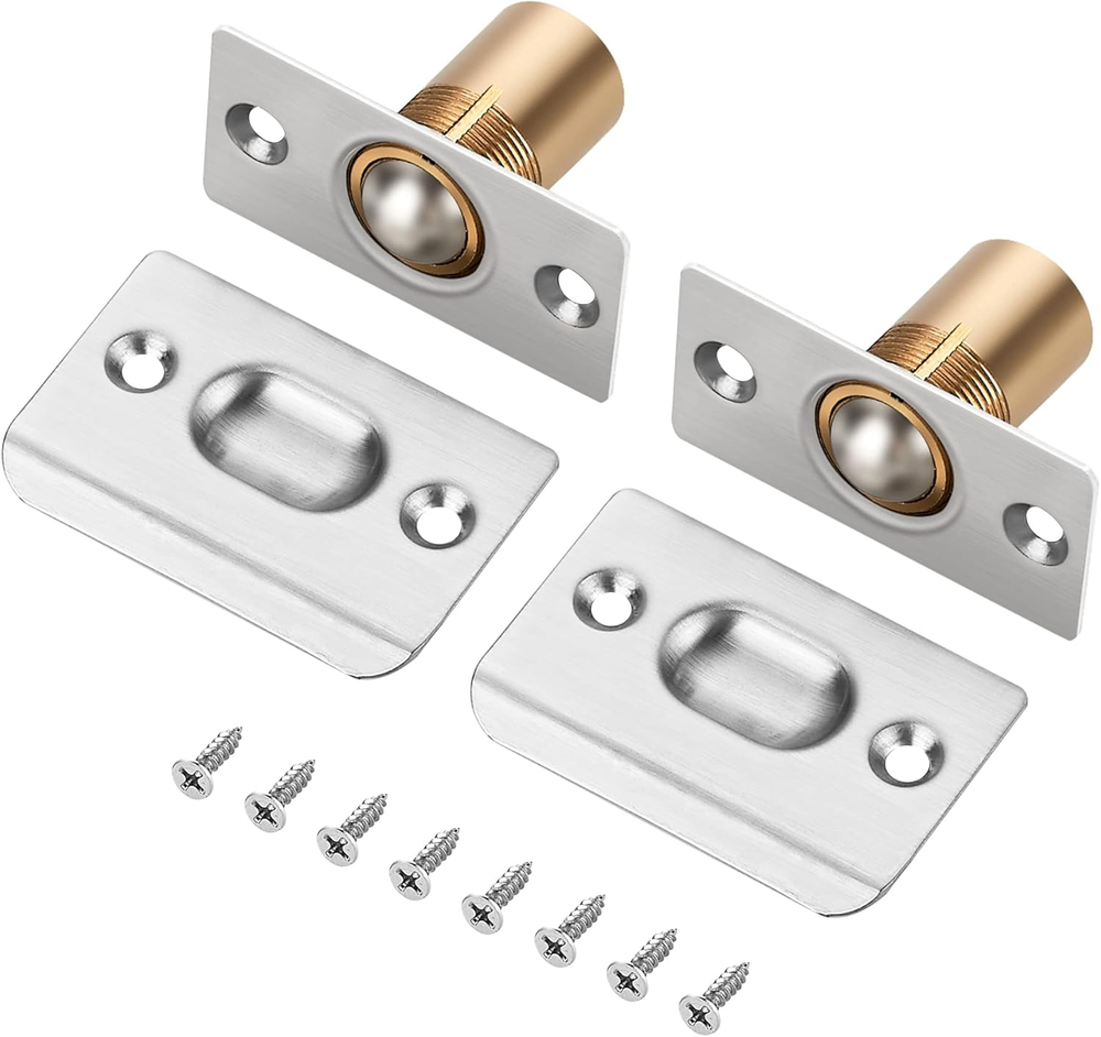 Adjustable Ball Door Catch, Closet Ball Bearing Door Latch, Solid Brass Body & S