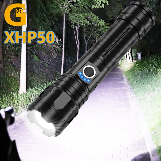 Super-Bright Rechargeable LED Tactical Flashlight Torch Hiking Camping Outdoor