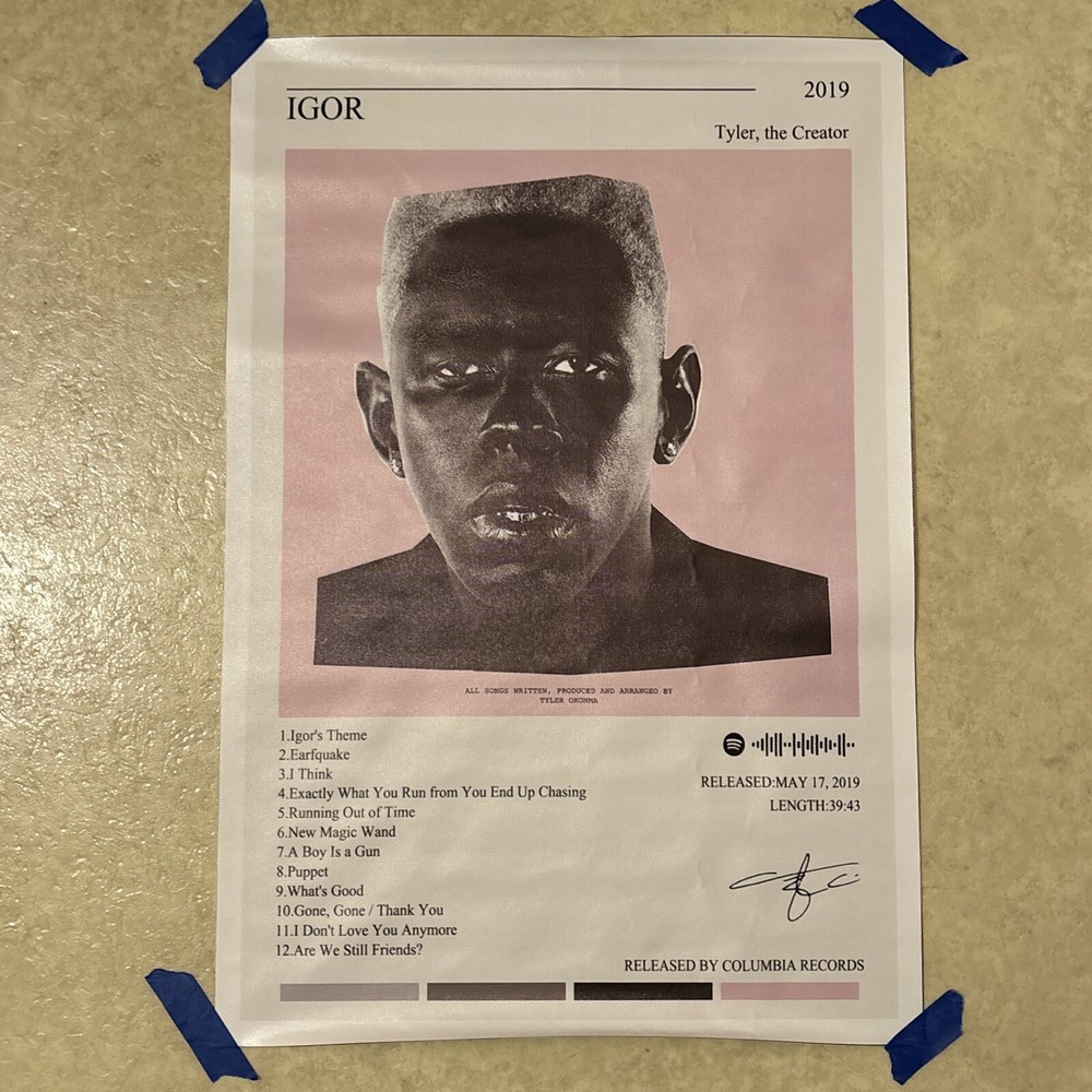 Tyler The Creator - IGOR Rap Music Poster ✅ Wall Art Room Canvas Man Cave✅ 16x24