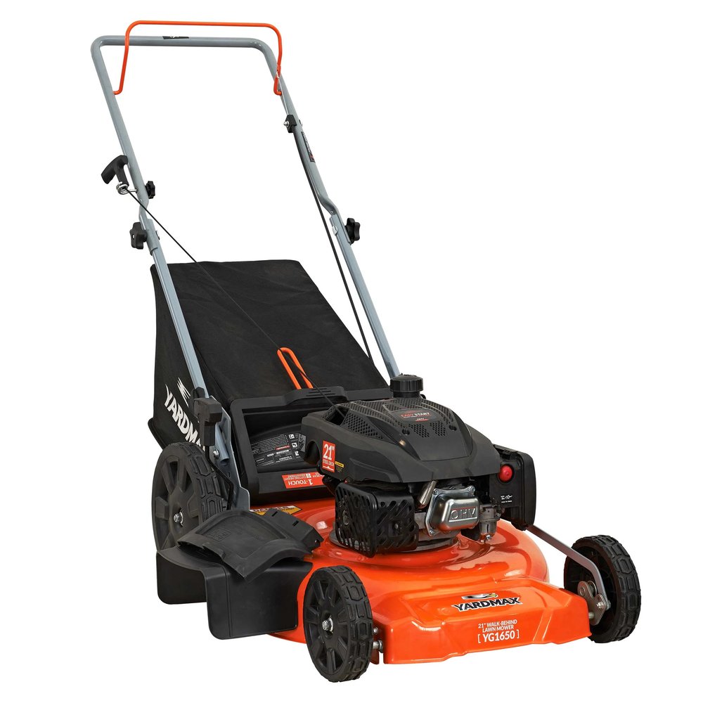 Gas Walk behind Push Lawn Mower with High Rear Wheels 21 In. 170Cc FREE SHIPPING