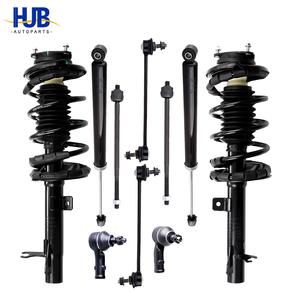 10pc Suspension Kit for 00-05 Ford Focus - Struts Springs Shocks Tie Rods Links