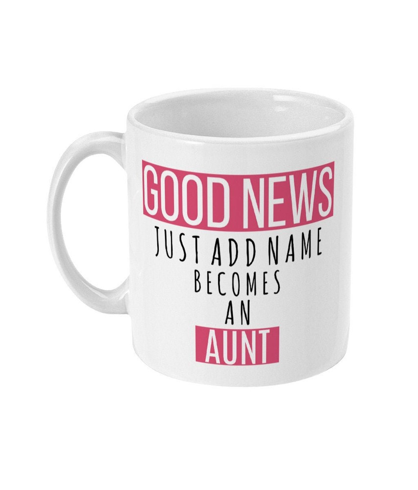 Personalised New Aunt Gift New Aunt Mug Become An Aunt Personalized Aunt To Be