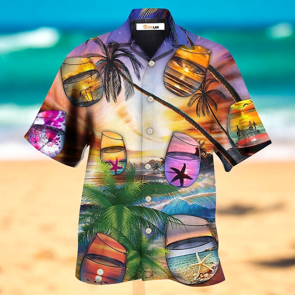 Men's Summer Hawaiian Beach Cocktail Shirt in US Sizes